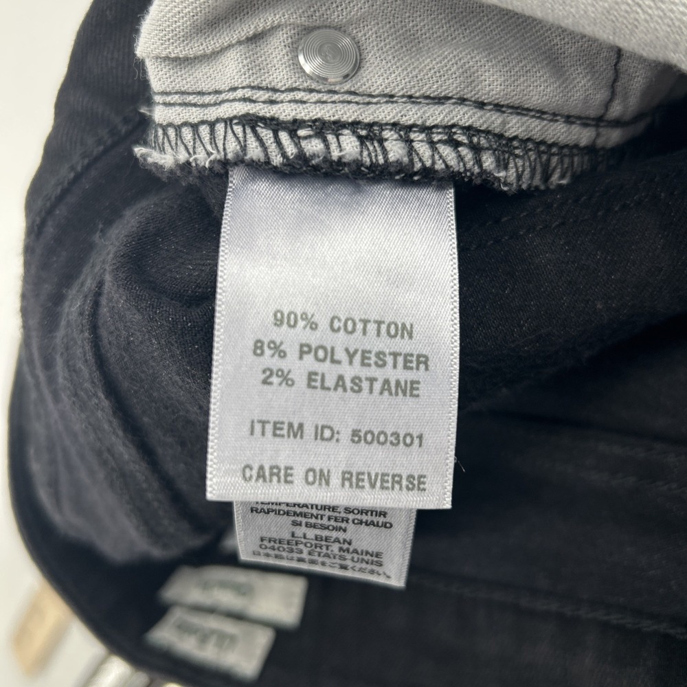 L.L.Bean Jeans Women's 10 Black Straight High Rise Classic Fit Denim Casual Mom - Picture 5 of 13